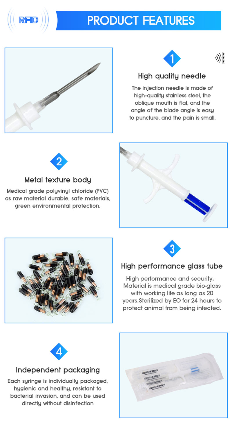 動物注射RFID玻璃管生物電子標籤2