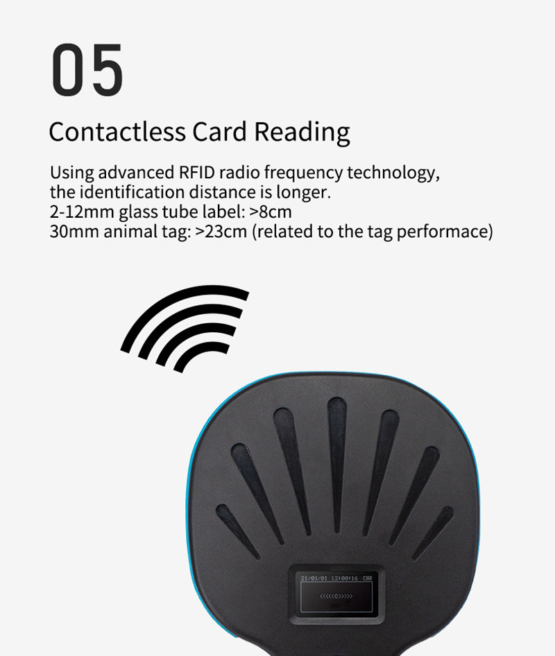 多功能手持式 RFID 動物標籤閱讀器 6