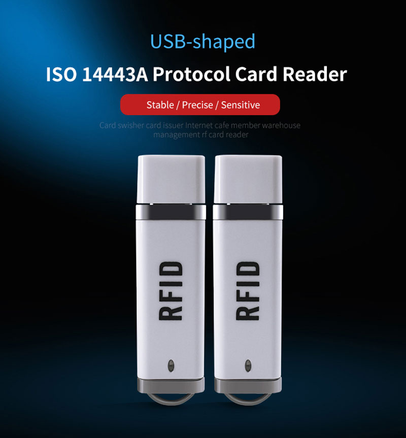 USB 形狀 RFID 迷你讀卡機