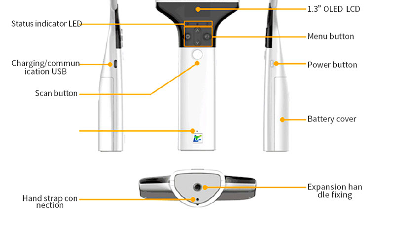 RFID Handheld UHF Reader 915M Remote Warehouse Management Inspection Machine 8