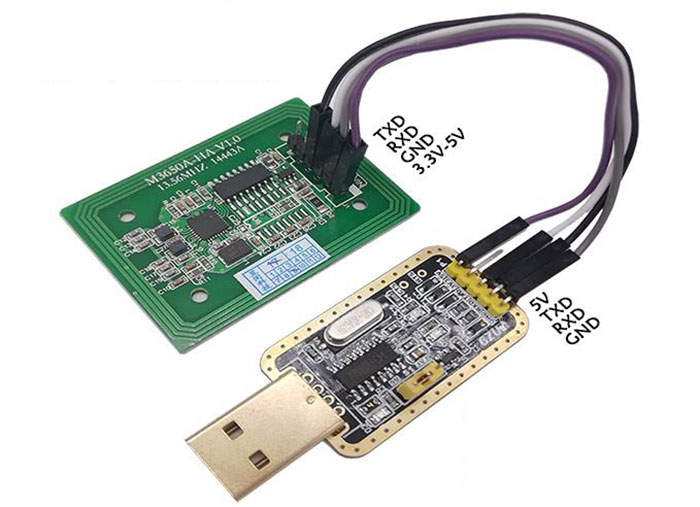 IC卡字非讀寫接觸S50讀寫感應串口 RS232 TTL 3