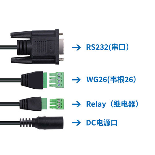 UHF RFID遠距離門禁寫器支援密碼觸發WG26繼電器觸發門禁開關3