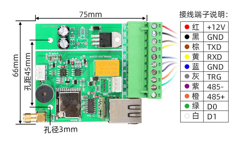 UHF rfid模組915M讀卡器射頻識別讀卡機模組嵌入式2